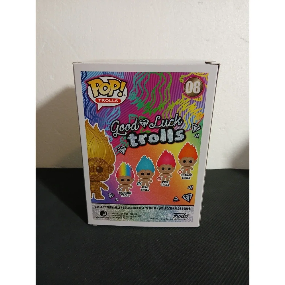 Funko Pop! Trolls Good Luck Trolls Gold Troll #08 Diamond Funko Shop LE